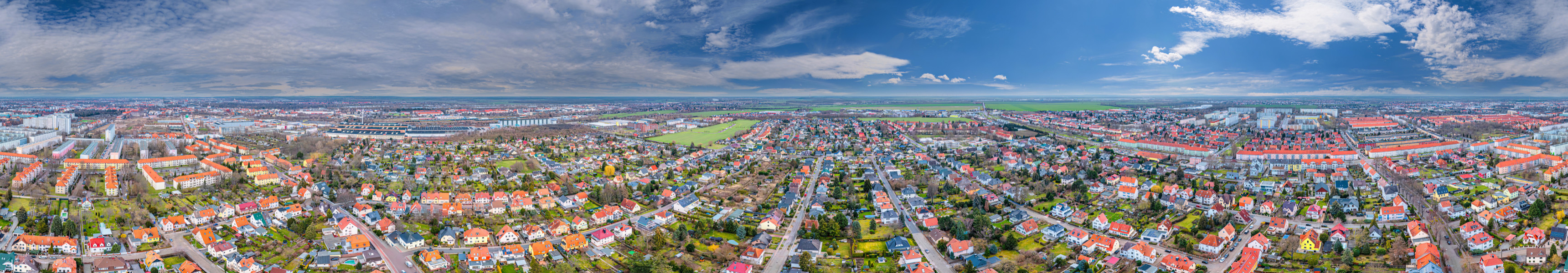 Kulturhauptstadt Chemnitz im Panorama von oben 