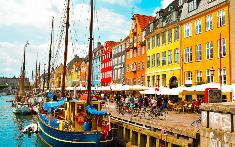 Fahrradfahrer in Dänemark